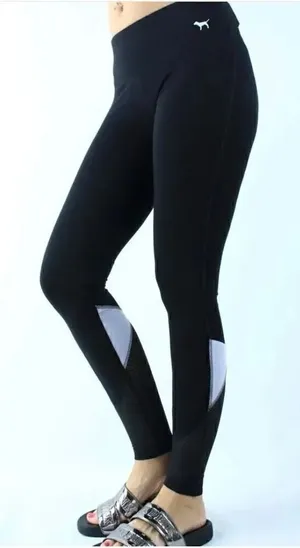 Victoria’s Secret PINK yoga pants leggings sheer and fishnet detail size XS thumbnail 1