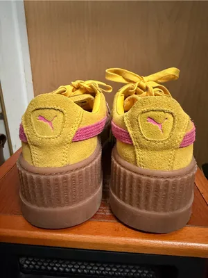 Puma Fenty by Rihanna Women’s Yellow Suede Creeper Sneakers. Size: 8.5 thumbnail 6