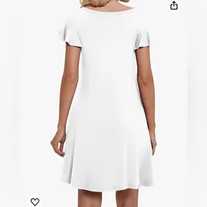 Askyes Womens‎ Summer Dresses Ruffle Short Sleeve Size L thumbnail 4