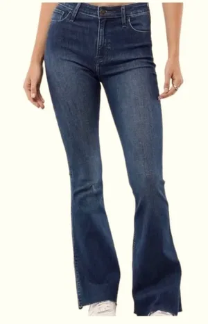 Hollister High Rise Flare Raw Hem Denim Jeans‎ thumbnail 1