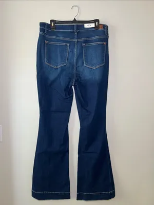 Judy Blue High Waist Flare Jeans - Deep Blue thumbnail 3
