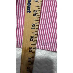 J.Crew Womens Pink White Striped Cotton Babydoll Shirt Dress Size 10 Long Sleeve thumbnail 5