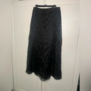 Tahari 100% Silk Beaded Maxi Skirt thumbnail 4