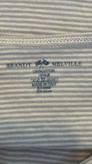 Striped Brandy Melville Tank Blue White Top thumbnail 4