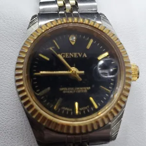 Geneva Superlative Chronometer Silver & Gold Watch thumbnail 2
