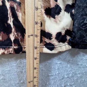1465 | NEW Leopard Butterfly Lace Trim Side Split‎ Lingerie/Slip Dress Womens M thumbnail 4