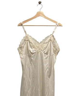 Lorraine Vintage Slip Dress Cream Size 40(L) Coquette Retro Romantic Y2K Summer thumbnail 5