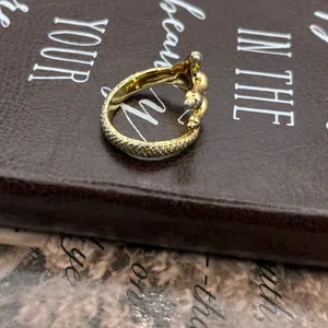 Vintage Gold Skeleton Hand Wrap Ring Gothic Halloween Punk Statement Size 7.5 thumbnail 4