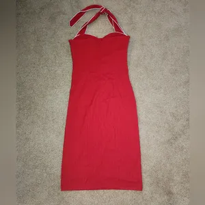 Voodoo vixen Rockabilly RED wiggle dress pin up thumbnail 4