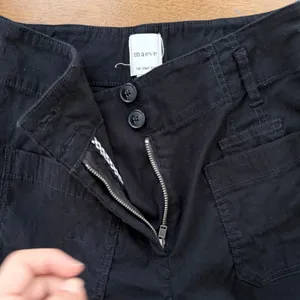 Maeve Anthropologie The‎ Junie Jean Black Wide Leg Petite Pants 27P thumbnail 9