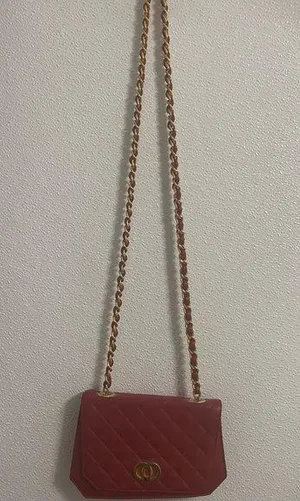 Crossbody bag red leather quilted exterior.great for a night out thumbnail 1