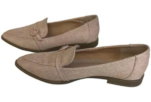 Tinstree Pale Pink Tweed Pointed Toe Slip On Flats Buckle Loafer Shoes Womens 8 thumbnail 2