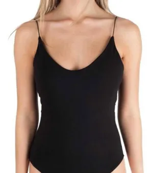 Gaze Black Spaghetti Strap Bodysuit thumbnail 2
