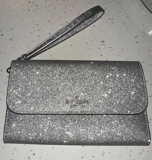Kate Spade Silver Glitter Wristlet Wallet thumbnail 1