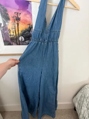 We The Free Blue Denim One-Piece Romper thumbnail 3