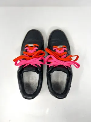 Nike Air Force 1 Supreme Low Black Laser Pink Speckled Sole Double Laced Size 9 thumbnail 5