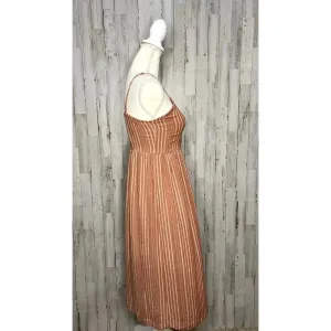 American Eagle‎ Women's Striped Button Down Midi Dress Size XS Multicolor thumbnail 3