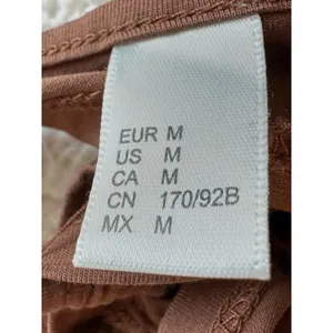 Brand Unknown Chocolate Brown Crop Criss Cross Back Tank Top Women's Sz Medium thumbnail 5