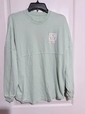 Disney Mint Green Crewneck with Subtle White Disney Parks Print Graphic small thumbnail 1
