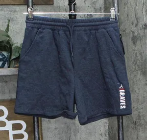 NWT Campus Lifestyle Atlanta Braves Fleece Shorts CL-MLB-SHORTS 2XL Navy Blue thumbnail 1