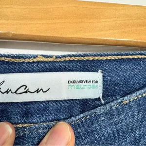 Kancan Blue Wide Leg Distressed High Rise Jeans Womens 31 Denim Classic Raw Hem thumbnail 5