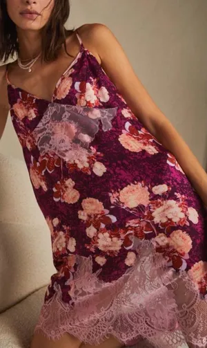 NWT Free People Sunfade Slip Dress - Jewel Combo - XS thumbnail 1