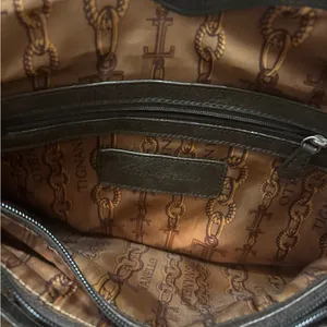 TIGNANELLO Leather Suede Hobo Shoulder Bag Purse Brown Women's Satchel thumbnail 5