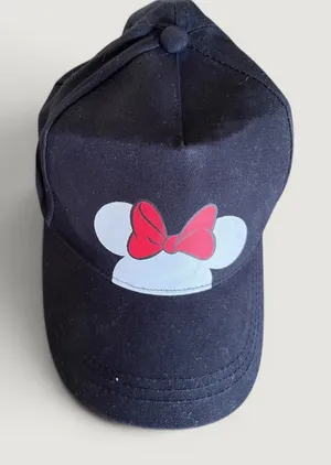 Disney Minnie Mouse Baseball Cap Women OSFM Black Red Bow New NWT Adjustable Hat thumbnail 1