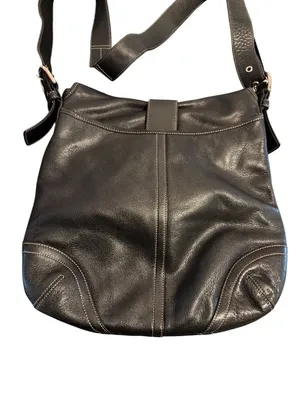 Vintage Y2K Coach Soho Legacy Flap Bag Black Leather F9S 9481 Buckle Snap Estate thumbnail 3