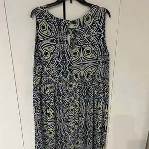 Ruby Rd. Navy and Lime Geometric Maxi Dress Blue Size 2X thumbnail 4