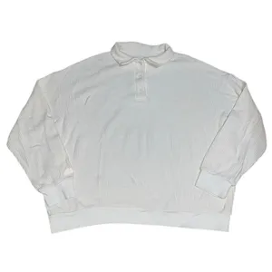 Set Active Waffle Longe Polo‎ Collared Pullover Sweatshirt Long Sleeve Blanc XL thumbnail 2