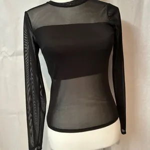Shinestar Black Mesh Bodysuit thumbnail 2