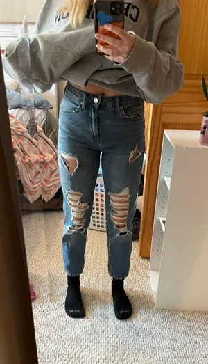 Wild Fable Blue Mom Jeans thumbnail 1