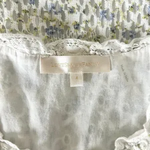 LoveShackFancy Lunetta Floral Eyelet Ruffle Mini Dress White Garden Stream Sz 4 thumbnail 5