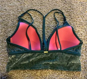 PINK - Victoria's Secret Lightly Lined Turquoise Green Bralette thumbnail 4