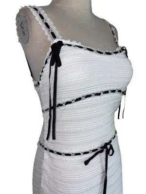 For Love & Lemons Mayfair Maxi Dress in White XSmall Womens Knit thumbnail 5