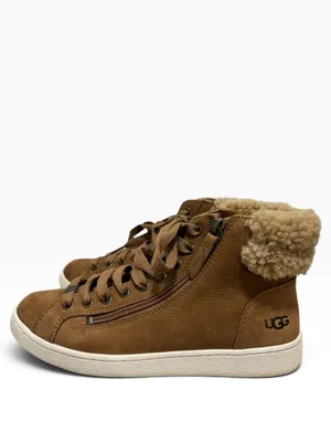 UGG Women's Chestnut Lace-Up Shearling Collar Sneaker Boot Size 8W thumbnail 4