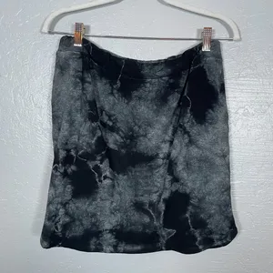 Sundry Women 2 Black Gray Tie Dye French Terry Skirt Athleisure Comfort Beach thumbnail 5