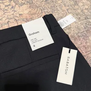 NWT Babaton Aritzia Graham Black Mid Rise Tailored Pants Size 6 thumbnail 7