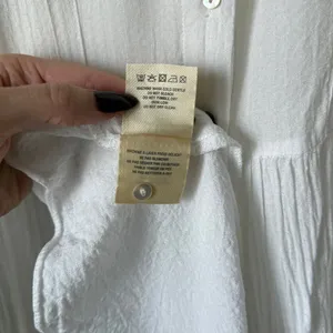 Anthropologie Yolanda Ivory Pleated Tunic Sleeveless Button Up Blouse Women's XS thumbnail 9