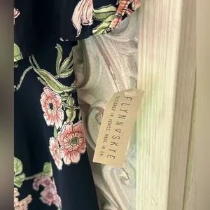 Flynn Skye Anthropologie romantic strapless midi dress garden party botanical NWT XS thumbnail 5
