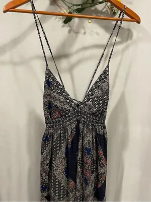 Fire Los Angeles maxi tie strap babydoll dress boho whimsigoth mermaid festival thumbnail 12