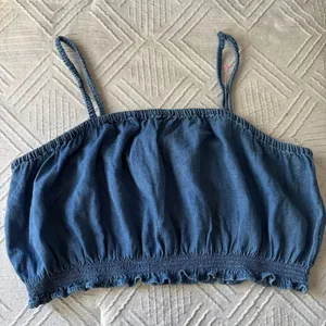 American Eagle Denim NWT Smocked Crop Top Size XL thumbnail 5
