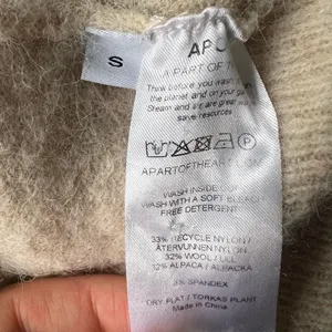 A Part of the Art Cream Button Front Wool Alpaca Blend Cardigan Neutral Layer S thumbnail 5
