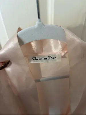 Christian Dior Pink Satin Lace Robe thumbnail 4