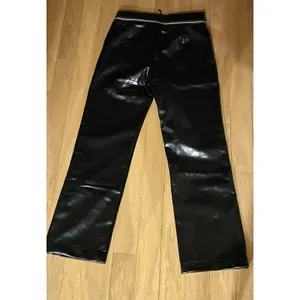 ZARA Bloggers Fave Black Faux Leather Pants Zipper Detail/Detachable Waist-Small thumbnail 12