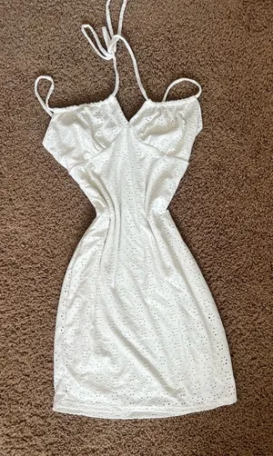 White Mini Dress Size M thumbnail 1