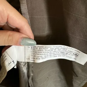 Zara Belted‎ Plaid Blazer Coat Sz Large Brown Grey thumbnail 8