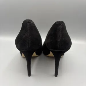 White House | Black Market High Heels Size 8 Black Suede Olivia Whipstitch Purple Braided Pumps Gothic thumbnail 8