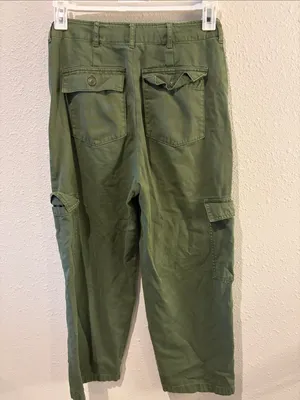 Universal Thread Green Cargo Pants with Button Fly thumbnail 4